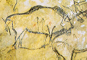 Bison mit Pfeilen, Höhle von Niaux, Ariège, Frankreich; um 13.000 v. Chr.