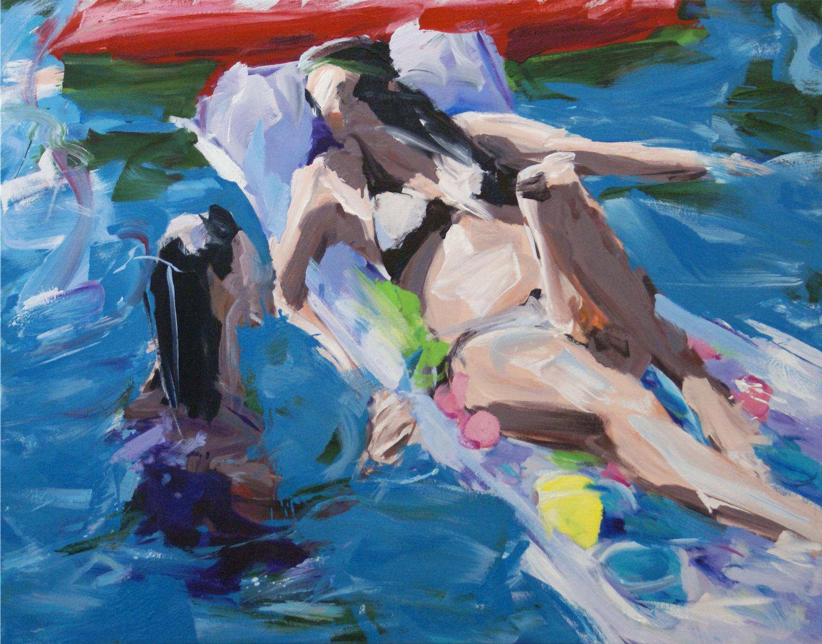 Alireza Varzandeh, talking, 2014, Öl auf Leinwand, 110 cm x 140 cm, verkauft!