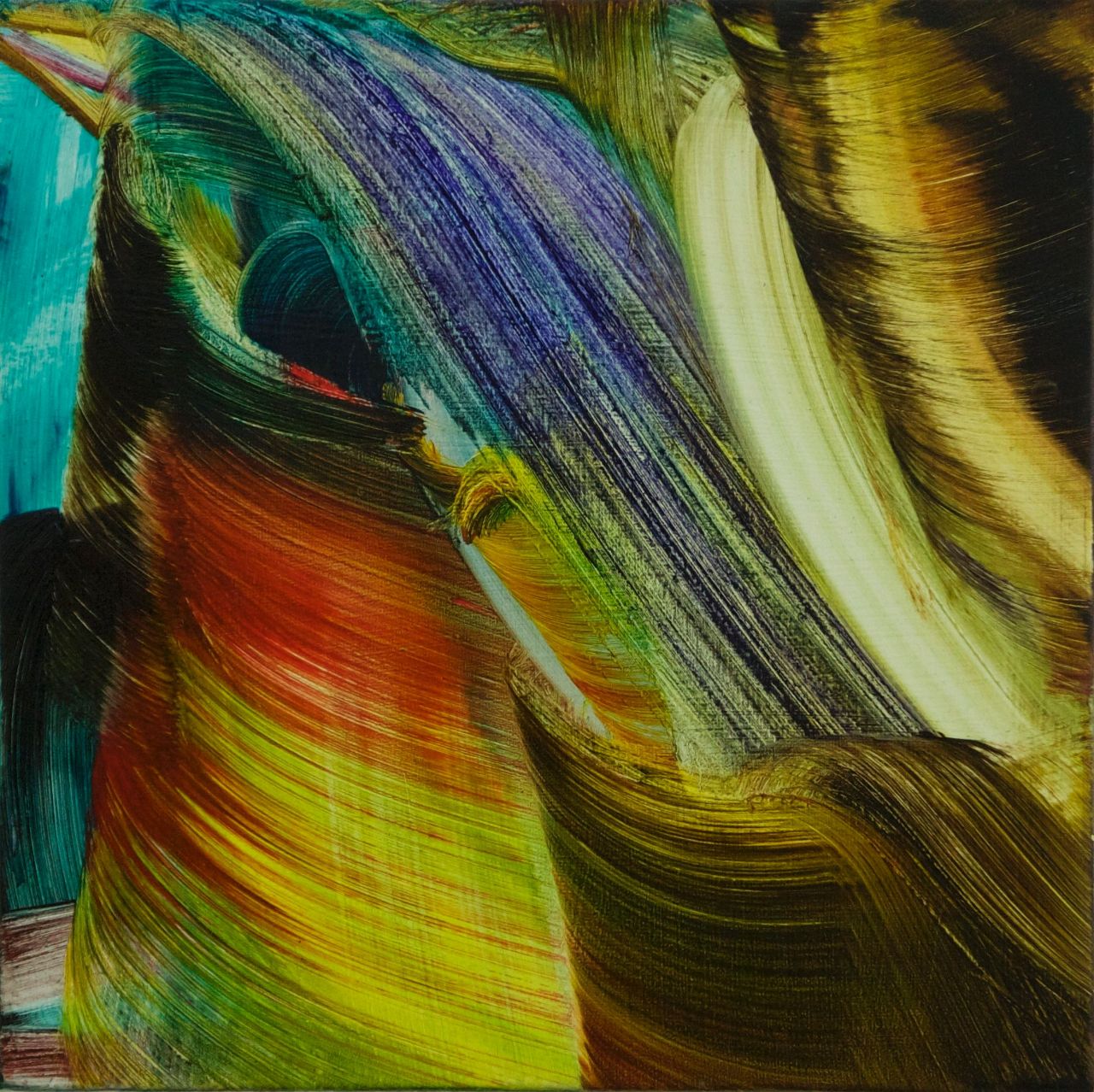 Isa Dahl, wanderung, 2014, Öl auf Leinwand, 50 cm x 50 cm, Preis auf Anfrage, dai174kü