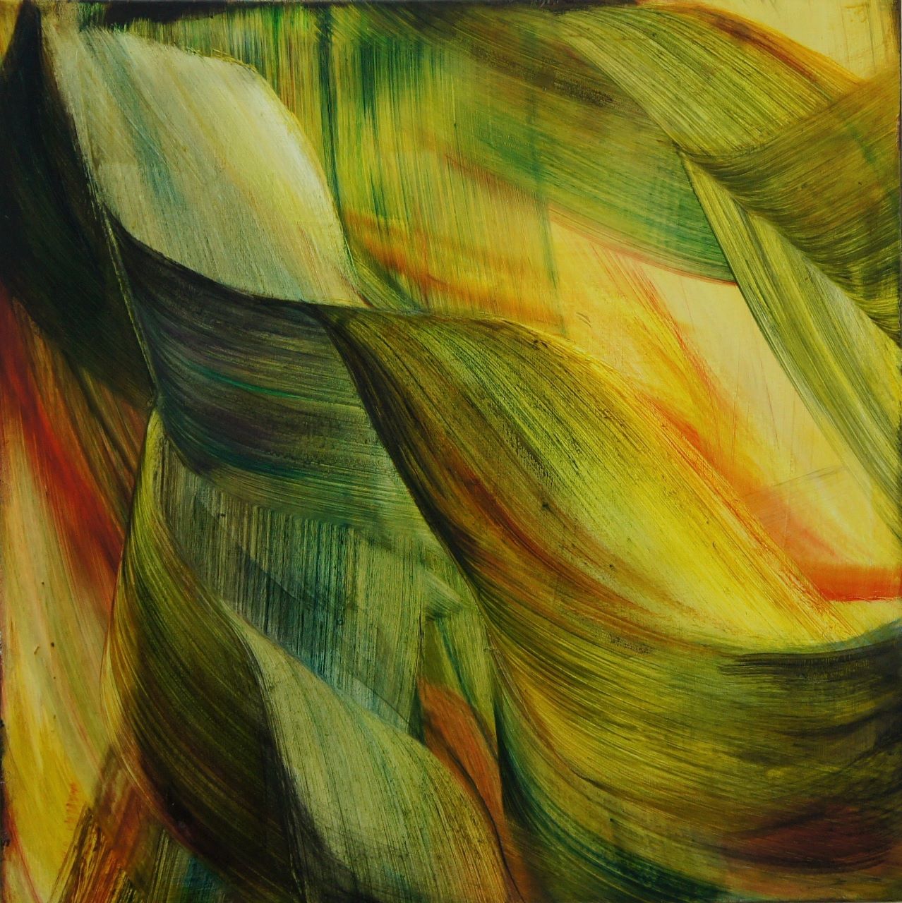 Isa Dahl, Wanderung , 2014, Öl auf Leinwand, 100 cm x 100 cm, Preis auf Anfrage, dai165kü