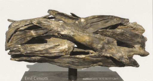 Emil Cimiotti, Bolide, 2008, Bronze, gussrau, auf Stahl, 38 cm x 67 cm x 30 cm, - verkauft!