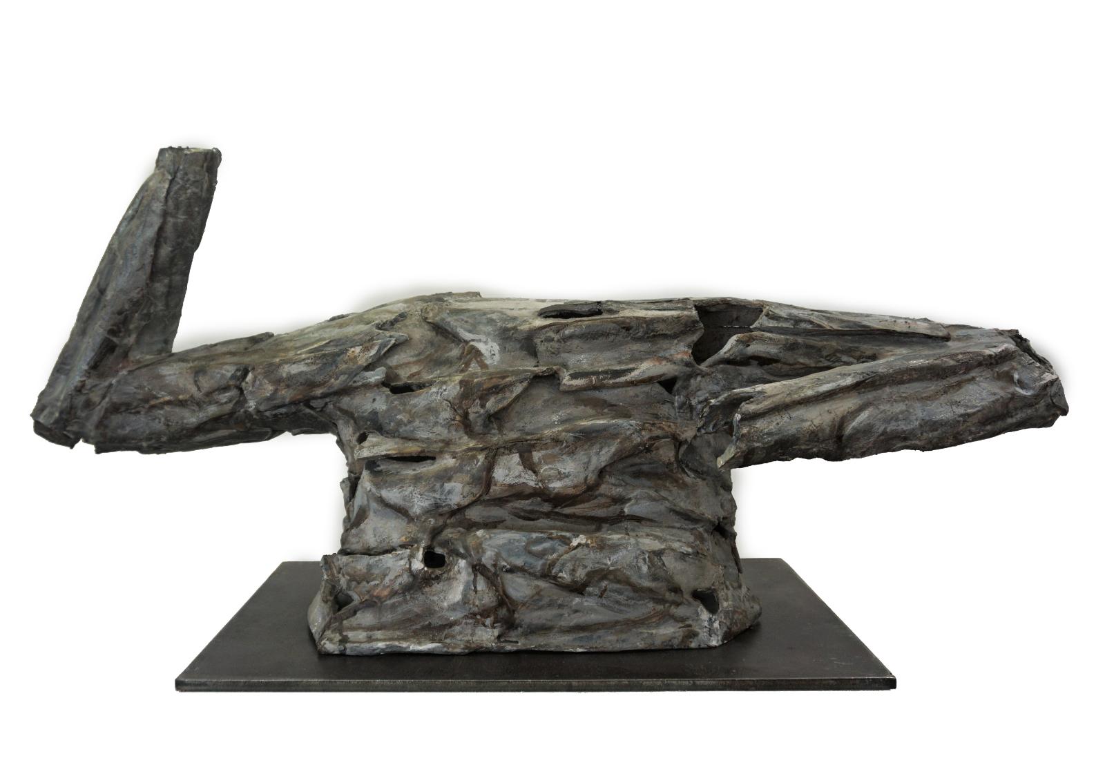 Emil Cimiotti, Boris, 1991, Bronze, gussrau, teilweise bemalt, 47 cm x 99 cm x 32 cm