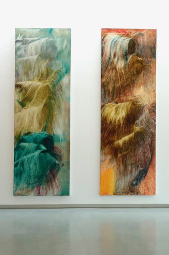 Isa Dahl, Wanderung (006), 2019, Öl auf Leinwand, je 300 cm x 100 cm, verkauft!