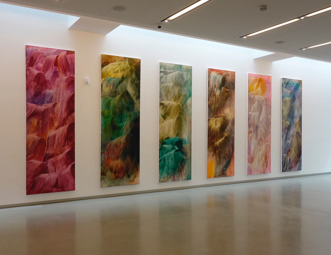 Isa Dahl, Wanderung (008), 2019, Öl auf Leinwand, je 300 cm x 100 cm, Galerie Cyprian Brenner, dai050kü