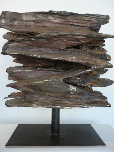 Emil Cimiotti, Aeolos, Bronze, gussrau, auf Stahl, 2013, 61 cm x 58 cm x 26 cm, - verkauft!
