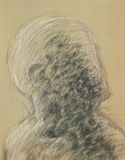 Emil Cimiotti, Kopf 1980, Kreiden und Farbstifte auf Fabriano, 72 cm x 58 cm, cie005de, Preis auf Anfrage, SüdWestGalerie