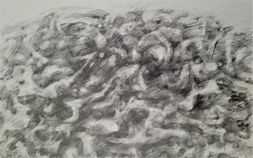 Emil Cimiotti, Waldboden, 1976, Zeichnung Bleistift auf Papier, 36 cm x 56 cm, Preis auf Anfrage, Galerie Cyprian Brenner 