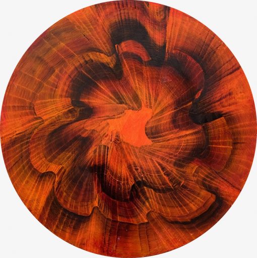 Isa Dahl, bloom, 2023, Öl auf Holz, 100 cm Durchmesser, Preis auf Anfrage, Galerie Cyprian Brenner
