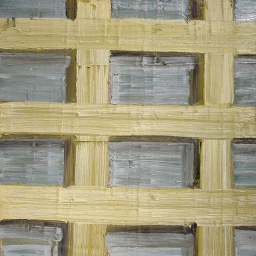 Isa Dahl, Fassade, 1991, Öl auf Leinwand, 100 cm x 100 cm, Preis auf Anfrage, SüdWestGalerie