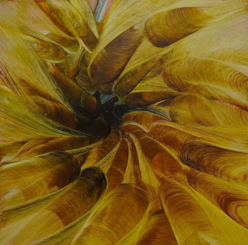 Isa Dahl, Flowers 24hours, 2014, Öl auf Leinwand, 100 cm x 100 cm, - verkauft!