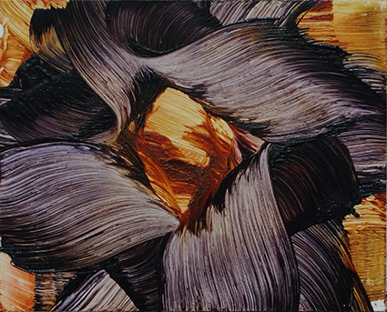 Isa Dahl , flowers , 2019 , Öl auf Holz , 24 cm x 30 cm x 4 cm, DSC00272, Preis 450 € , Galerie Cyprian Brenner