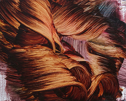 Isa Dahl , flowers , 2019 , Öl auf Holz , 24 cm x 30 cm x 4 cm, DSC05301, Preis 450 €, Galerie Cyprian Brenner