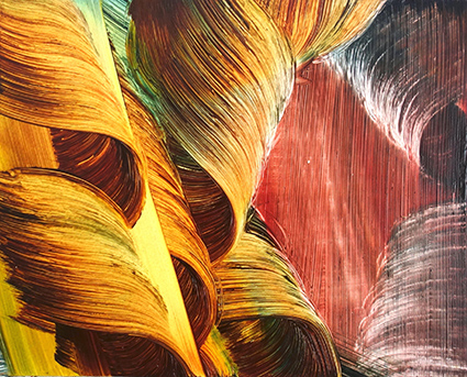 Isa Dahl , flowers , 2019 , Öl auf Holz , 24 cm x 30 cm x 4 cm, DSC05319, Preis 450 €, Galerie Cyprian Brenner