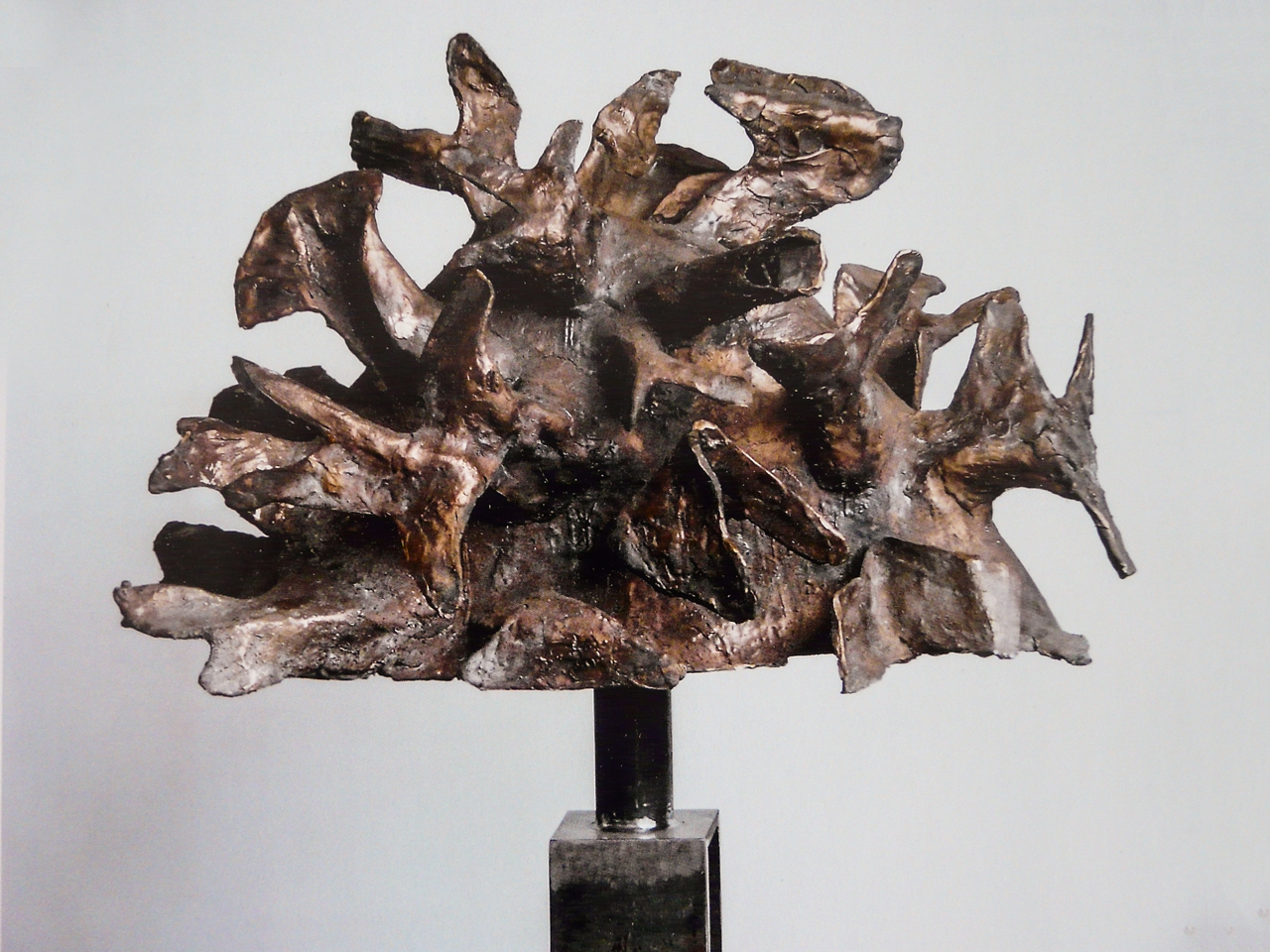 Emil Cimiotti, Monte Circeo II , 2010, Bronze gussrau auf Stahl, 126 x 79 x 31 cm, - verkauft!