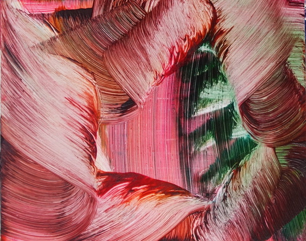 Isa Dahl, borst, hugs and flowers (SWG31), 2019 , Öl auf Holz , 24 cm x 30 cm x 4 cm, Preis 450 €, dai087kü