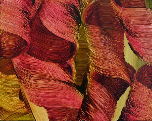 Isa Dahl, borst, hugs and flowers (SWG74), 2019 , Öl auf Holz , 24 cm x 30 cm x 4 cm, Preis 450 €, dai129kü