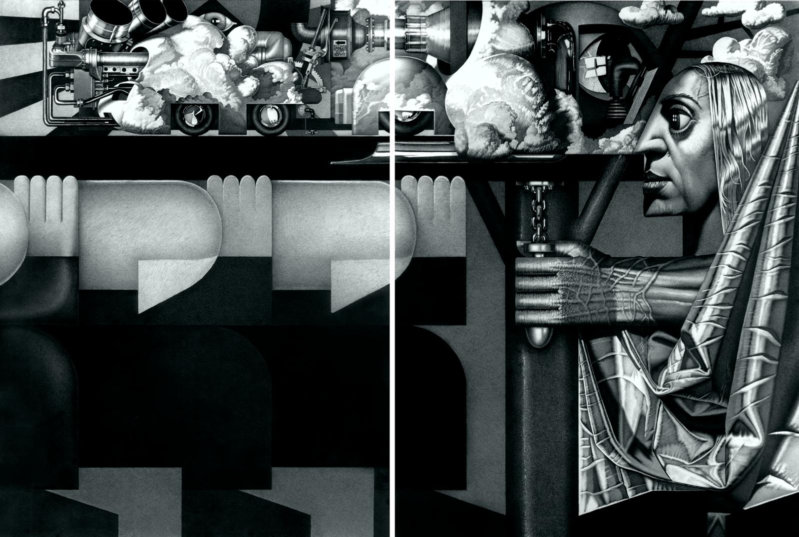 Peter König, Danger Gott kommt, 2000, Bleistift auf Papier, 200 x 325 cm, Preis auf Anfrage, SüdWestGalerie