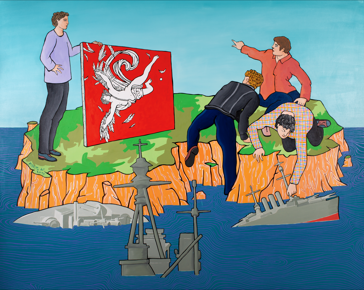 Moritz Götze, Die Insel, 2019, Öl auf Leinwand, 160 cm x 200 cm, Preis auf Anfrage