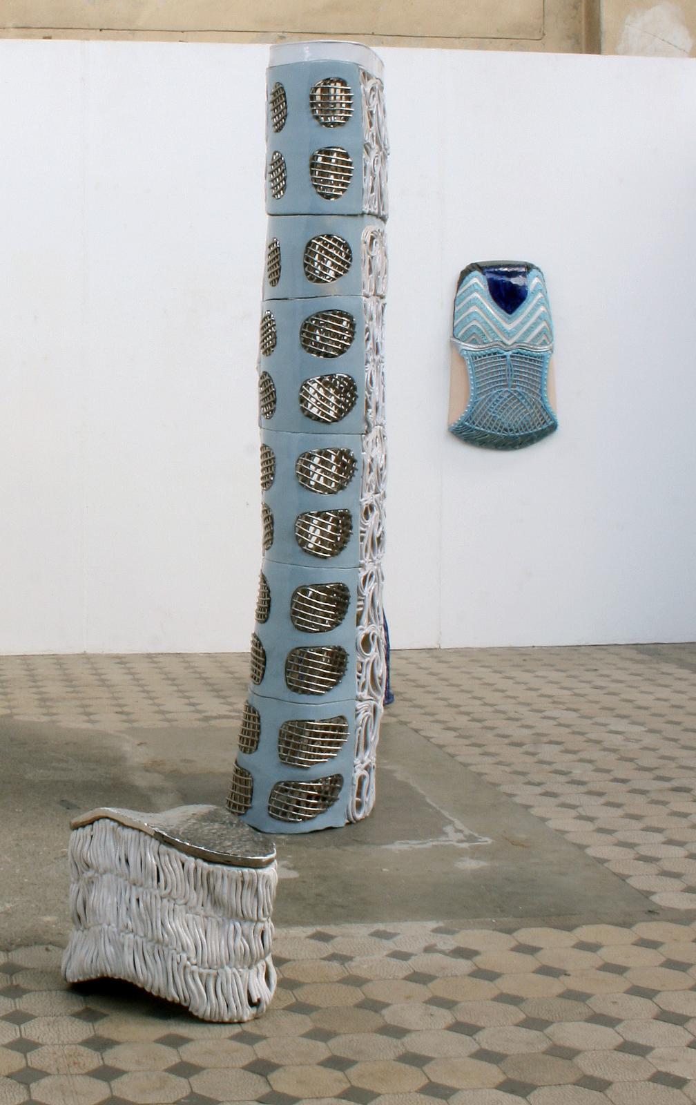 Stephan Hasslinger, Cryzolite, Keramik und Glasuren, 255 x 60 x 65 cm, Preis auf Anfrage