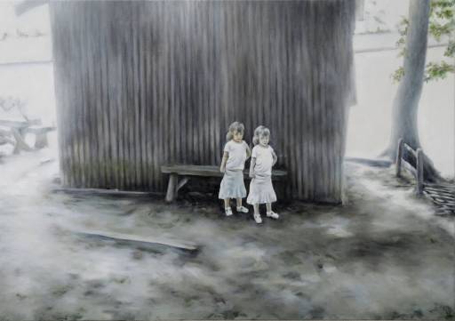 Franz Baumgartner, doppelt, 4.2011, Öl auf Leinwand, 85 cm x 121 cm, Preis auf Anfrage, baf045kü