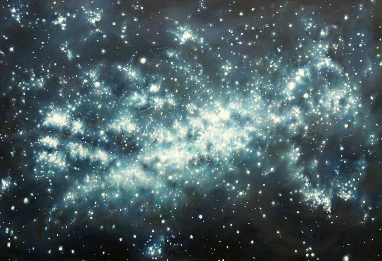 Franz Baumgartner, Firmament, 9.2019, Öl auf Leinwand, 120 cm x 175 cm, Preis auf Anfrage, Galerie Cyprian Brenner