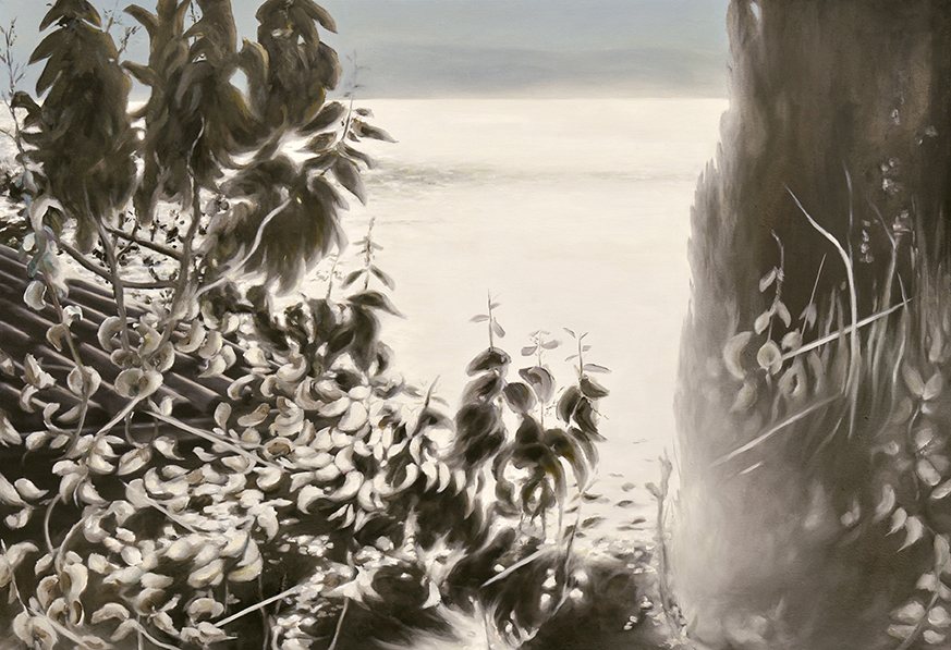 Franz Baumgartner, al lago, 12.2016-3.2017, Öl auf Leinwand, 100 cm x 145 cm, Preis auf Anfrage, Galerie Cyprian Brenner