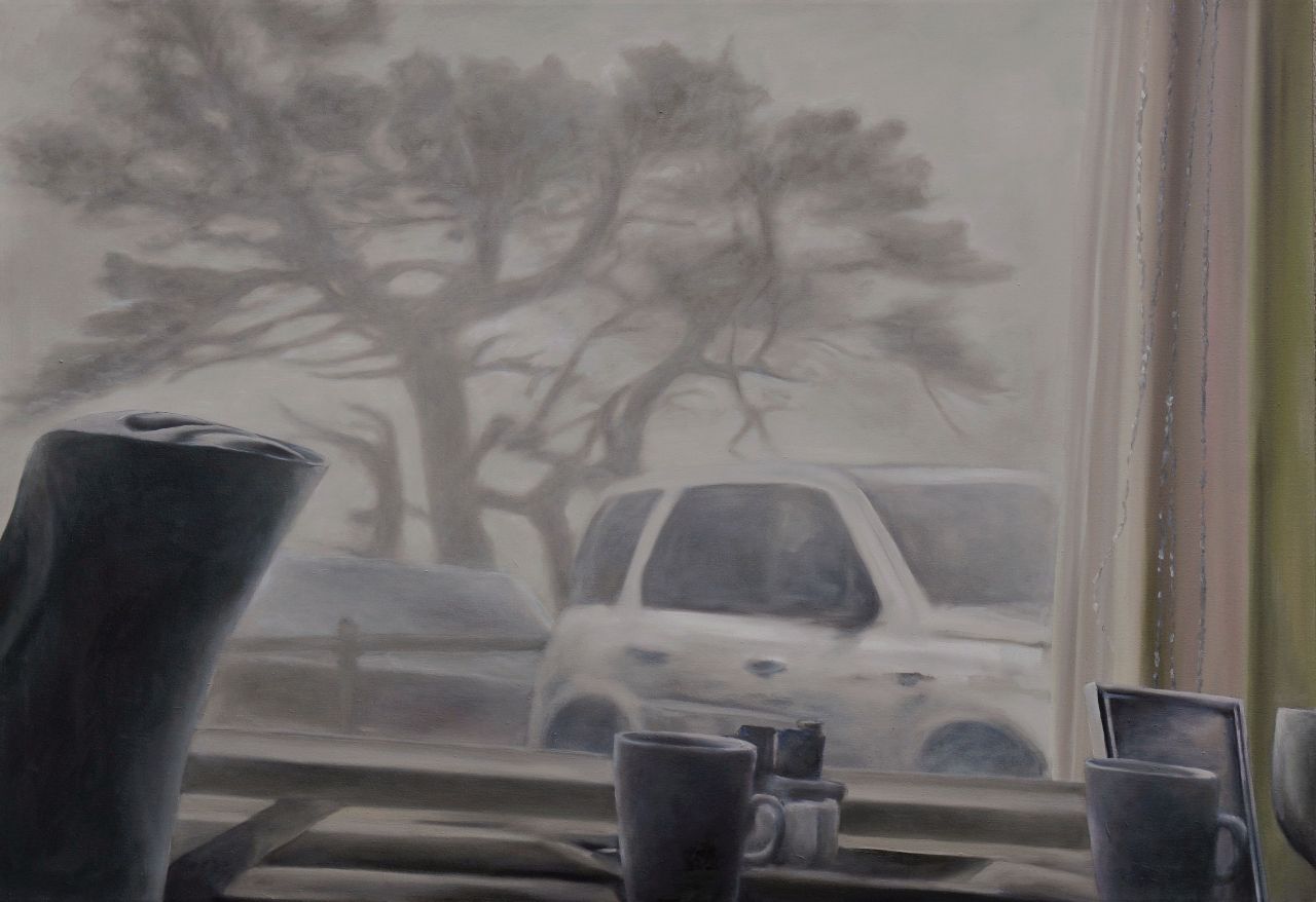 Franz Baumgartner, room - rain, 7.2015, Öl auf Leinwand, 100 cm x 145 cm, Preis auf Anfrage, baf020kü