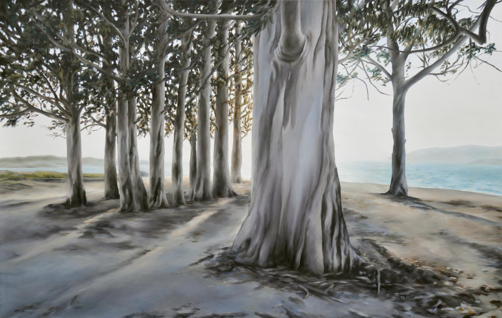 Franz Baumgartner, spanisches Gedicht, 10.2017, Öl auf Leinwand, 153 cm x 240 cm, Preis auf Anfrage, Galerie Cyprian Brenner