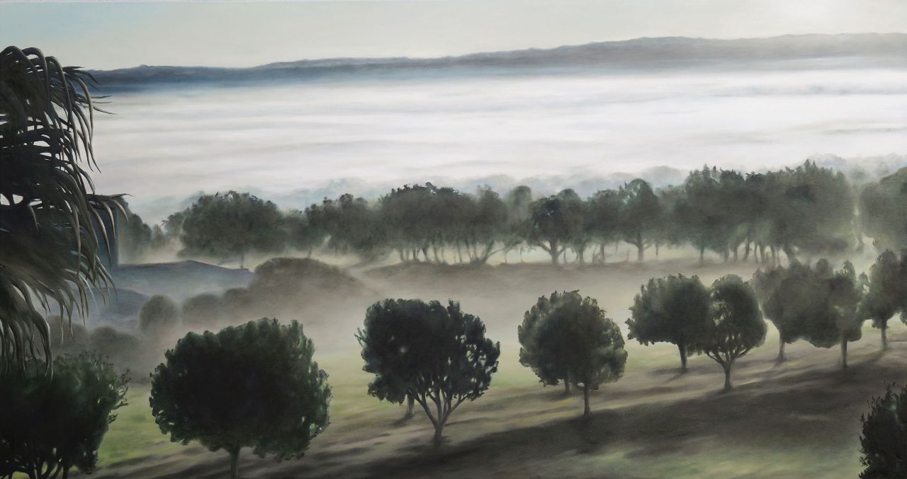 Franz Baumgartner, weiße Schleier, 4.2014, Öl auf Leinwand, 159 cm x 300 cm, Preis auf Anfrage, baf027kü