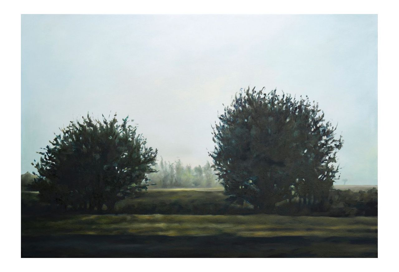 Franz Baumgartner, zwei im Vorbei, 7.2013, Öl auf Leinwand, 100 cm x 145 cm, Preis auf Anfrage, baf026kü
