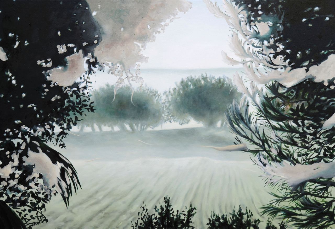 Franz Baumgartner, Übermalung Durchblick, 8.2014, Öl auf Leinwand, 100 cm x 145 cm, Preis auf Anfrage, baf018ko