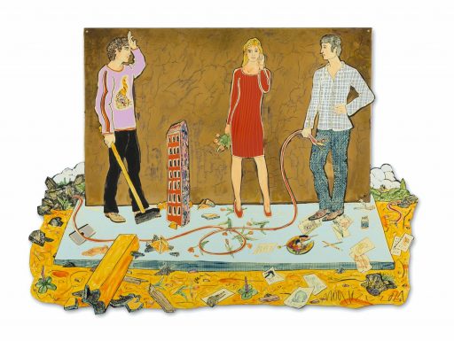 Moritz Götze, Ärger vermeiden, 2021, Emaillemalerei, 87 cm x 118 cm, Preis auf Anfrage, Galerie Cyprian Brenner