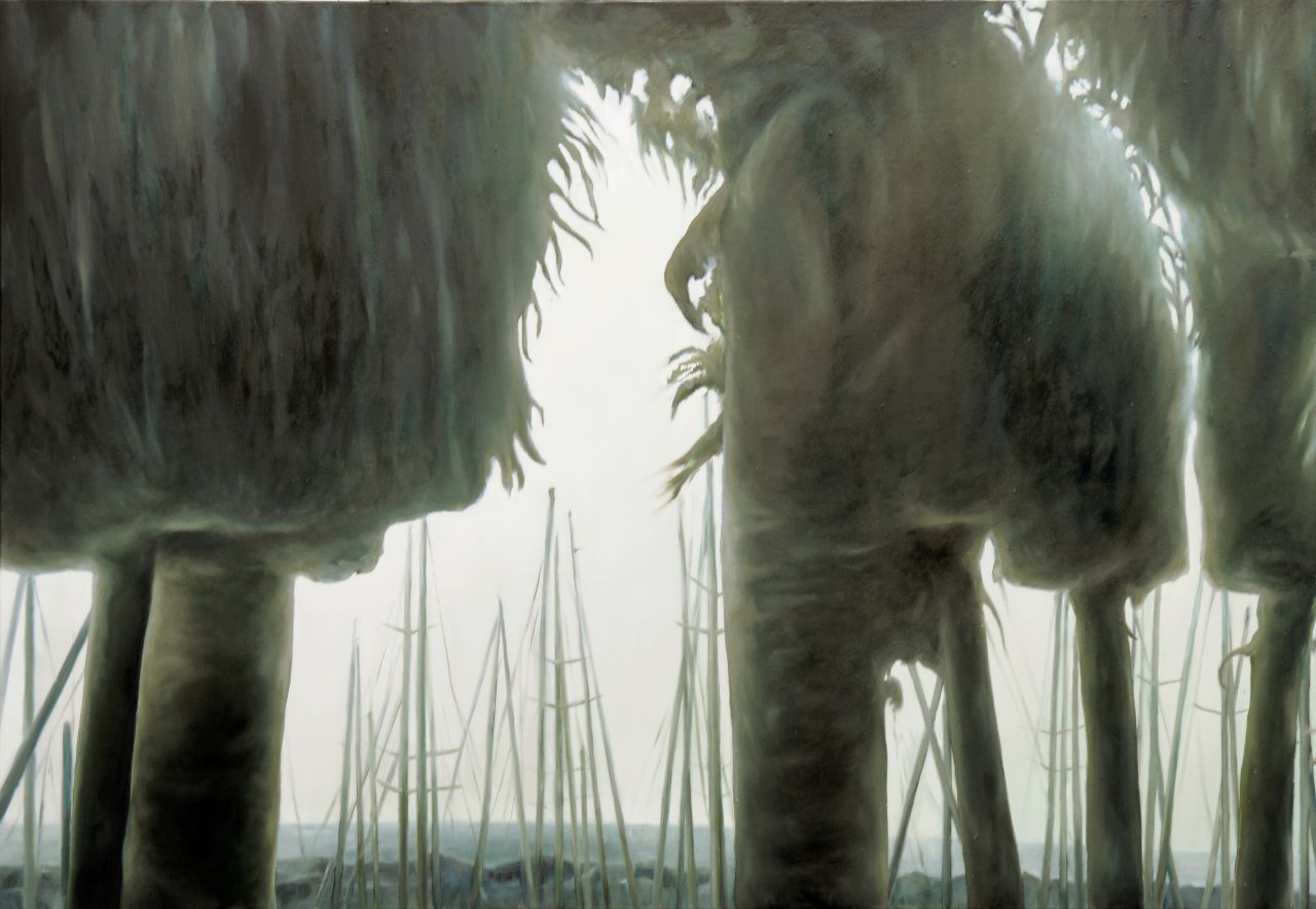Franz Baumgartner, Hafen Tel Aviv, 9.2013 , Öl auf Leinwand, 120 cm x 175 cm, Preis auf Anfrage, Galerie Cyprian Brenner