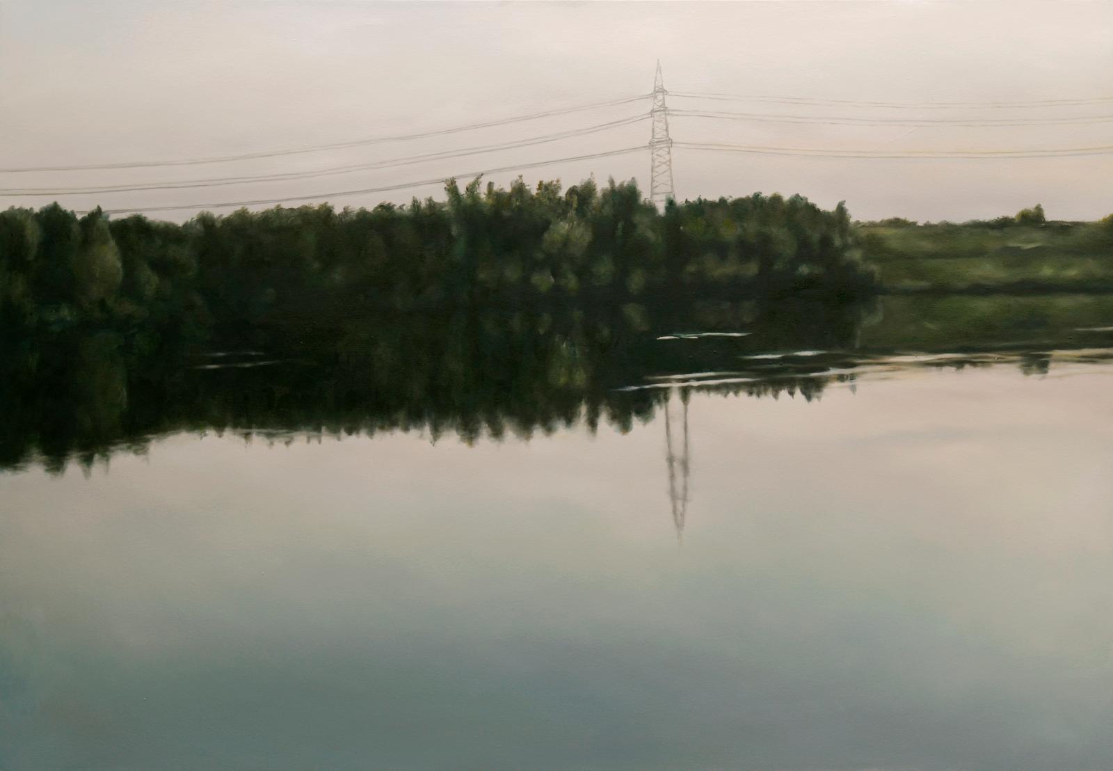 Franz Baumgartner, Lago di Bocklemünd, 11.2008, Öl auf Leinwand, 121 cm x 175 cm, Preis auf Anfrage