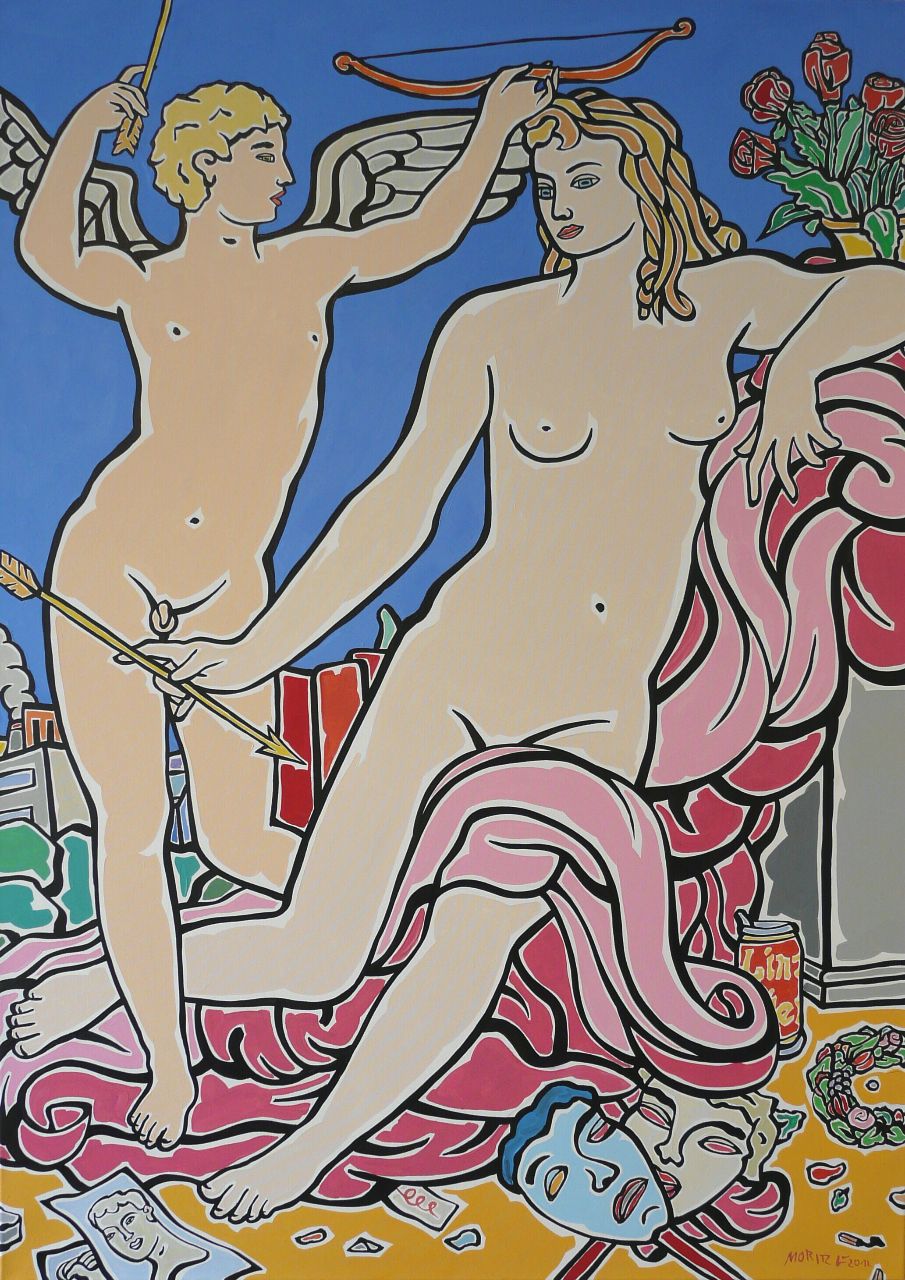 Moritz Goetze , Venus Amor , 2012 , Öl auf Leinwand , 140 cm x 100 cm