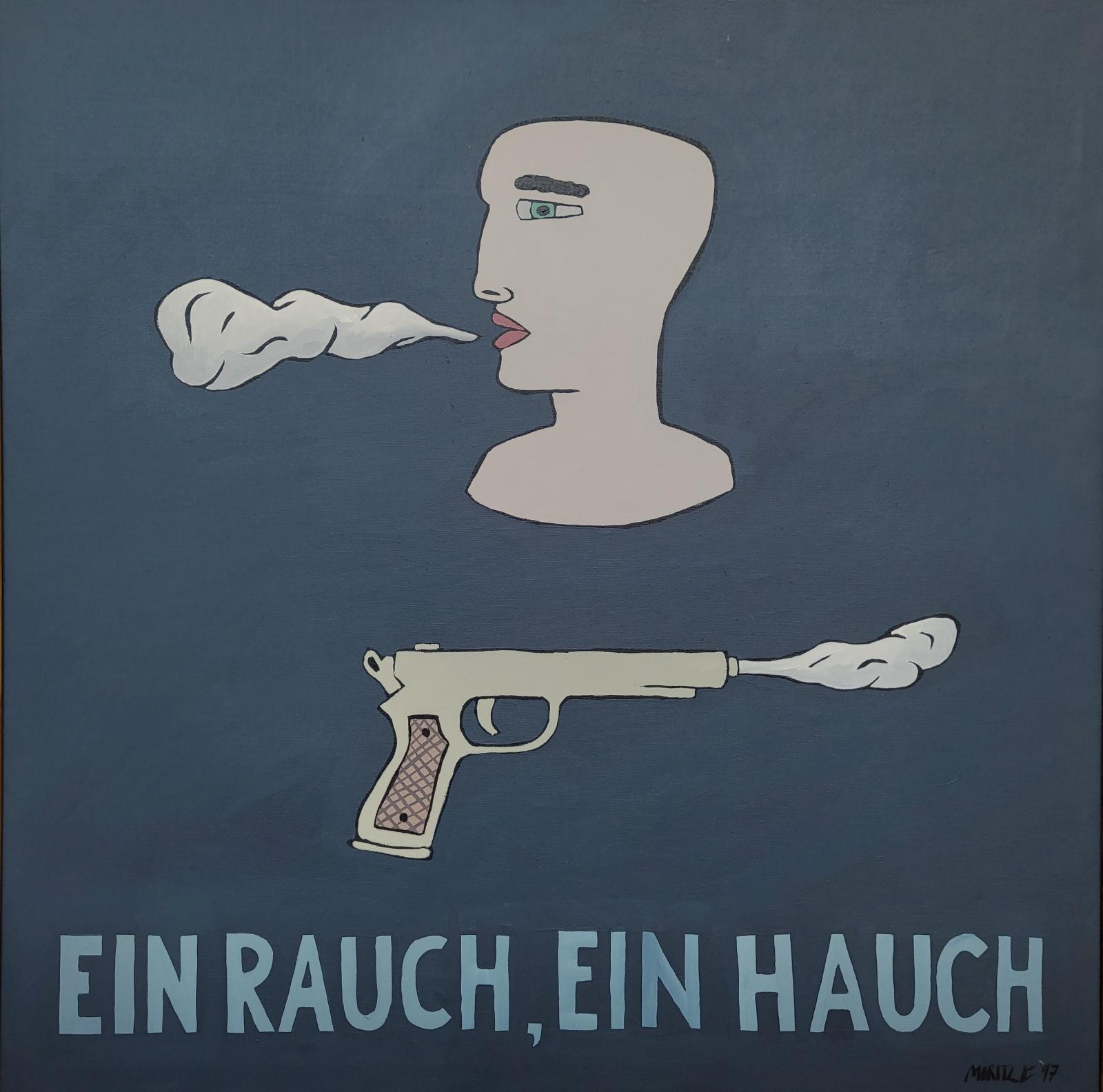 Moritz Götze, Ein Hauch, Ein Rauch, 1997, Acryl auf Leinwand, 140 cm x 140 cm, Preis auf Anfrage, SüdWestGalerie