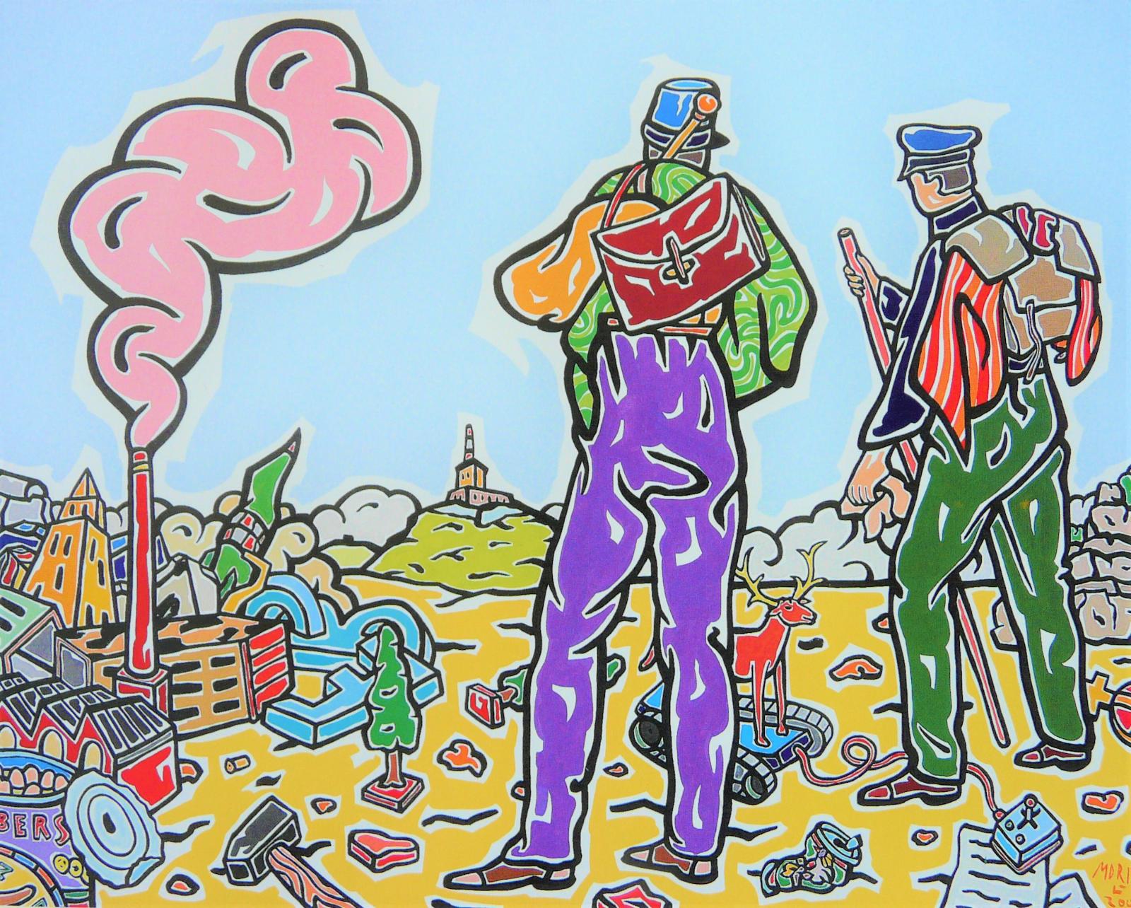 Moritz Götze, Pop Art, Unterwegs mit CDF, 2005, Öl auf Leinwand, 160 cm x 200 cm, Preis auf Anfrage, Galerie Cyprian Brenner