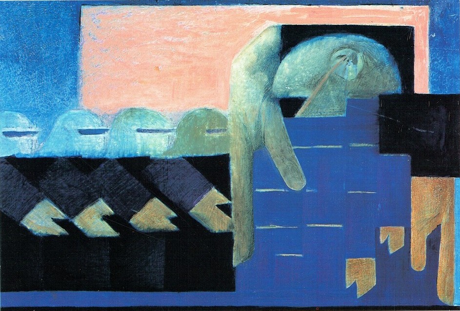Peter König, Die Farbe Tod I, Mischtechnik auf Papier, 37,5 cm x 55 cm, 1997, Preis auf Anfrage, Galerie Cyprian Brenner