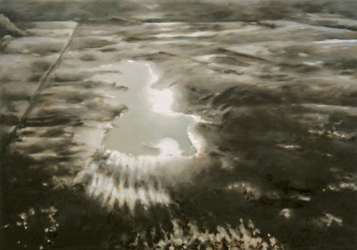 Franz Baumgartner, Pfütze, 1.2022, Öl auf Leinwand, 70 cm x 100 cm, Preis auf Anfrage