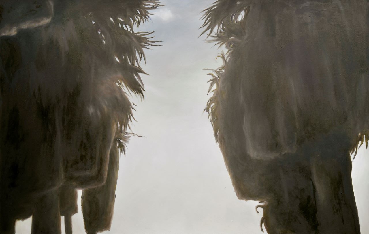 Franz Baumgartner, Tell Tell, 4.2016, Öl auf Leinwand, 153 cm x 240 cm, Preis auf Anfrage, baf051kü