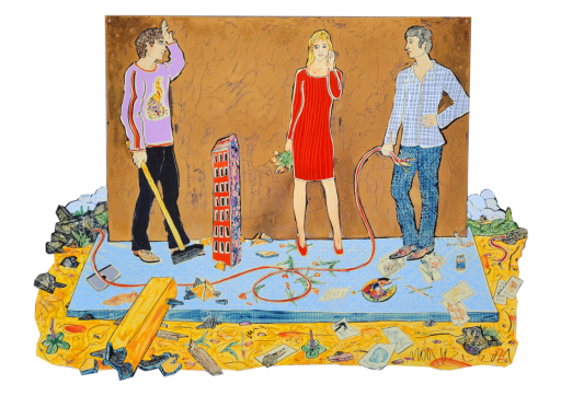 Moritz Götze, Ärger Vermeiden, 2021, Emaillemalerei, 88 cm x 120 cm, Preis auf Anfrage, Galerie Cyprian Brenner