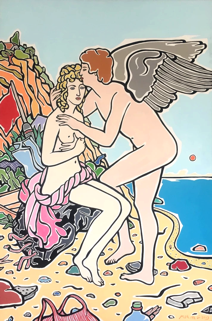 Moritz Götze, Pop Art, Amor und Psyche, 2013, Öl auf Leinwand, 120 cm x 80 cm, Preis auf Anfrage, Galerie Cyprian Brenner