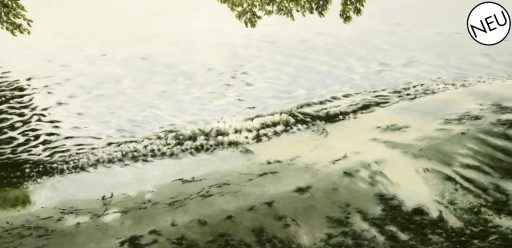 Franz Baumgartner, ein Stück Strand, 12.2023, Öl auf Leinwand, 147 cm x 300 cm, Preis auf Anfrage, Galerie Cyprian Brenner