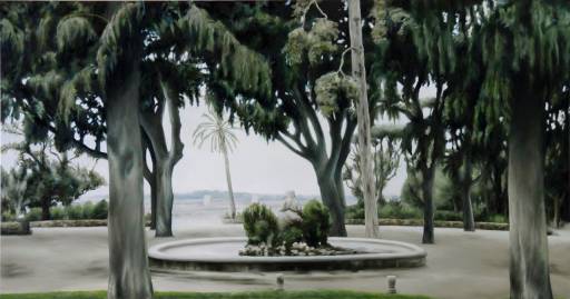 Franz Baumgartner, il parco, 12.2010, Öl auf Leinwand, 159 cm x 300 cm, Preis auf Anfrage, baf035kü