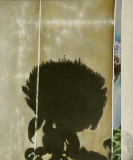 Franz Baumgartner, l'ombra del gigante, 8.2023, Öl auf Leinwand, 120 cm x 100 cm, Preis auf Anfrage, Galerie Cyprian Brenner