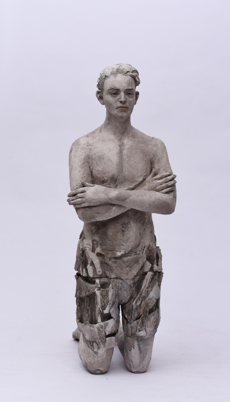 Silvia Siemes, gr. Knieender, 2021, Terrakotta, H.: 130 cm, Preis auf Anfrage, sis016ve