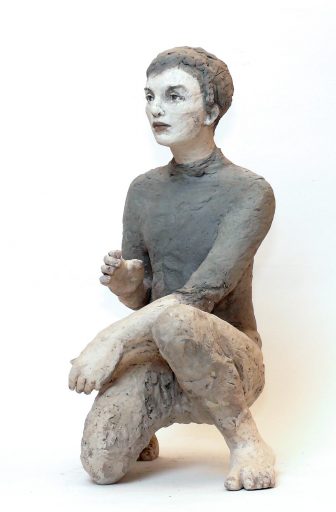 Silvia Siemes, Bleiben, Warten, 2016, Terrakotta , Höhe: 57 cm, Preis auf Anfrage, Galrie Cyprian Brenner