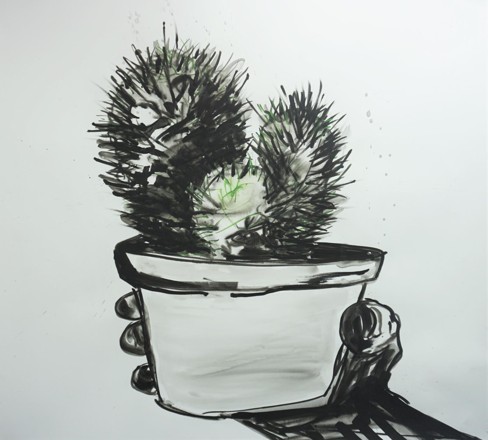 Daniel Wagenblast, kaktus 1, 2018, Zeichnung, 115 x 126 cm, Preis auf Anfrage, Galerie Cyprian Brenner