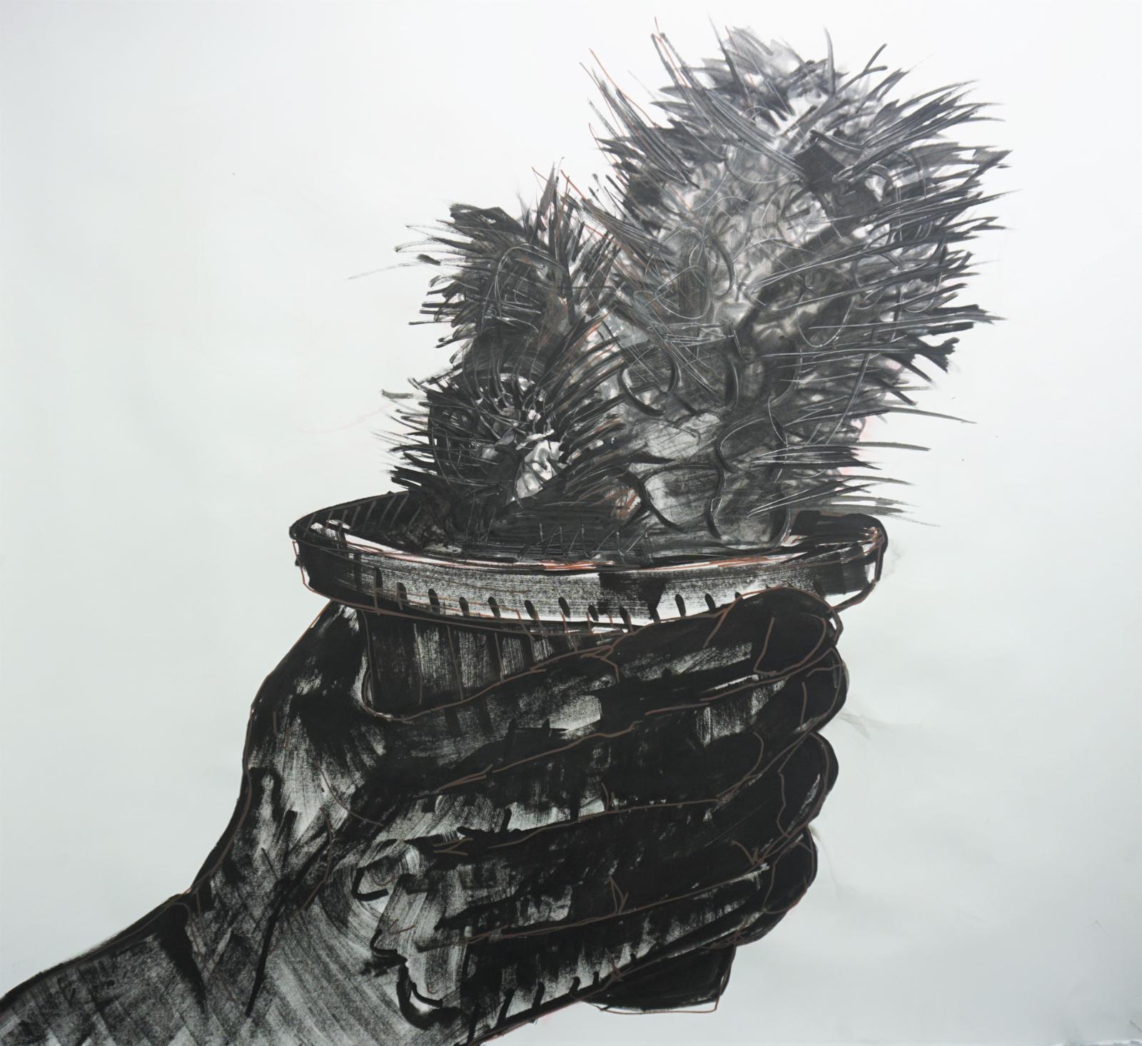 Daniel Wagenblast, kaktus 3, 2018, Zeichnung, 115 x 126 cm, Preis auf Anfrage, Galerie Cyprian Brenner