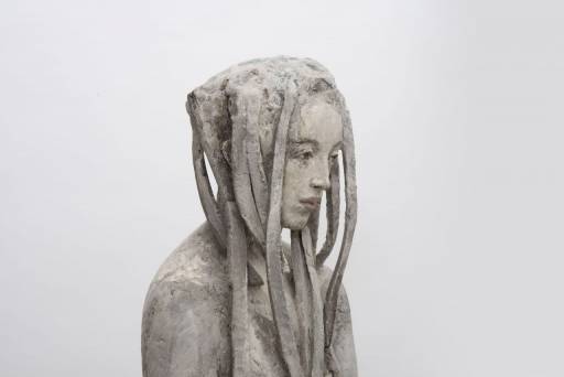 Silvia Siemes, Wandlung, 2014, Ausschnitt 2, Terrakotta, 155 cm, verkauft!